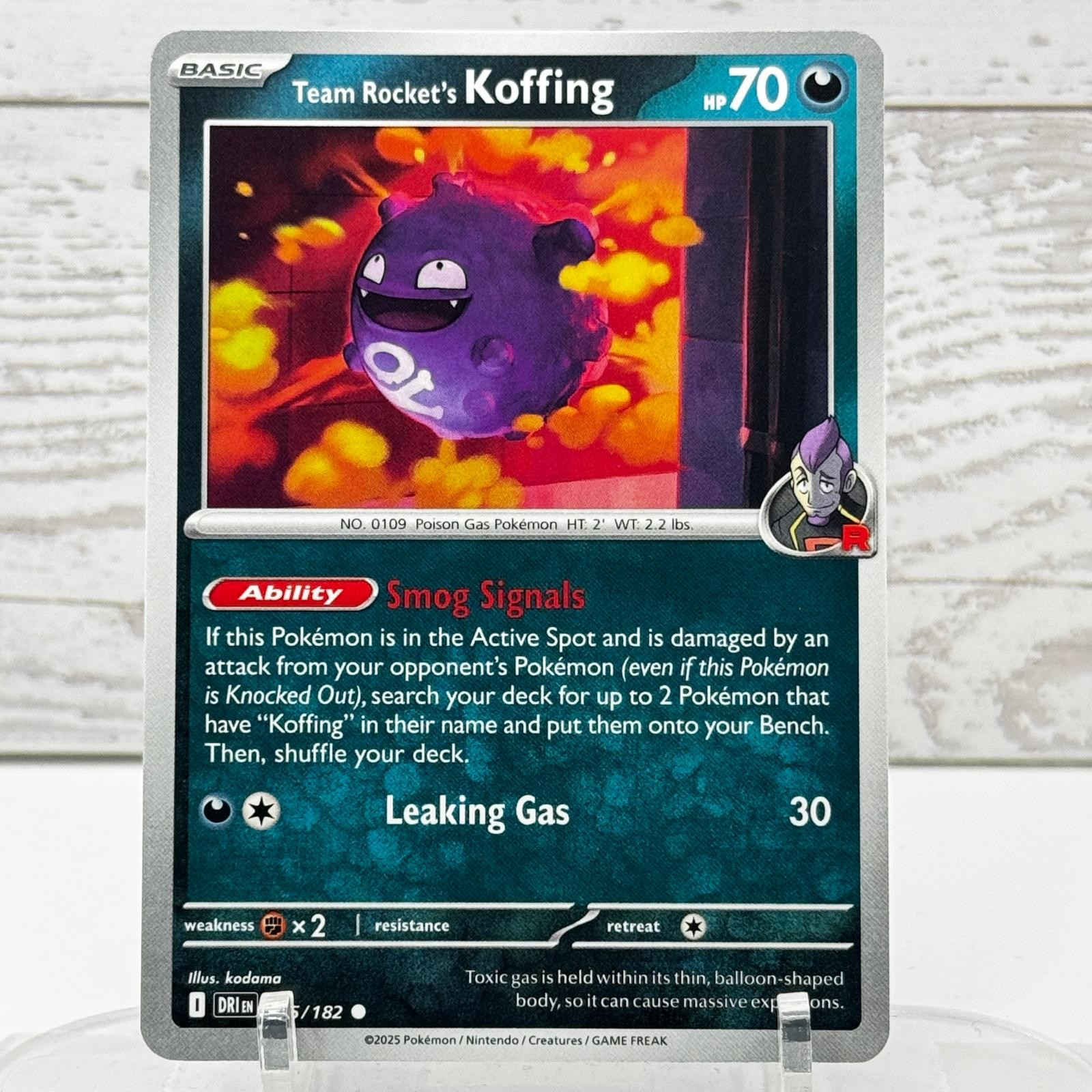 Team Rocket's Koffing 125/182 Destined Rivals Pokemon