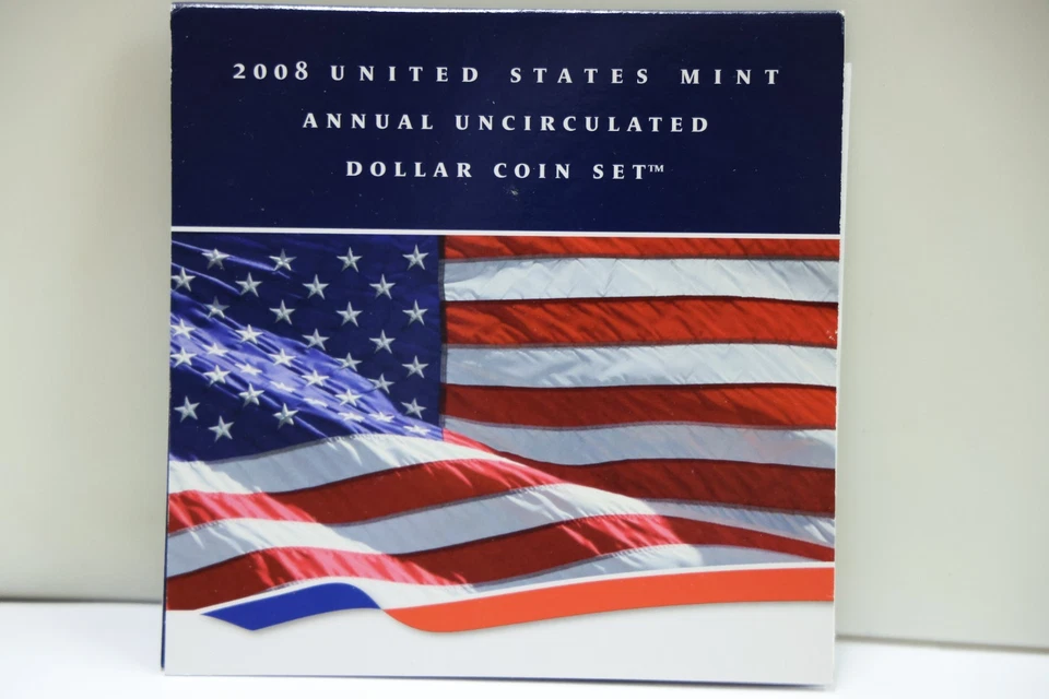 2008 5-Coin U.S. Mint Annual Uncirculated Dollar Set w/ Silver Eagle - Image 2 of 4