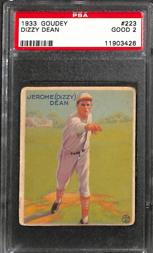 1933 Goudey #223 Dizzy Dean PSA 2 Good 11903426 