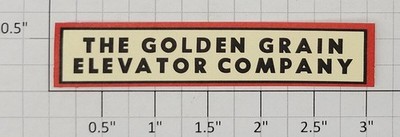American Flyer FL0297 ''The Golden Grain Elevator Co.'' Red & Black Border Sign