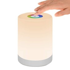 LED Night Light, Smart Bedside Table Lamp, Touch Control, small, Multicolour 