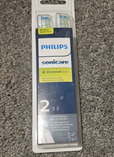 Philips W DiamondClean Brush Heads Medium Stain Removal 2-Pack White