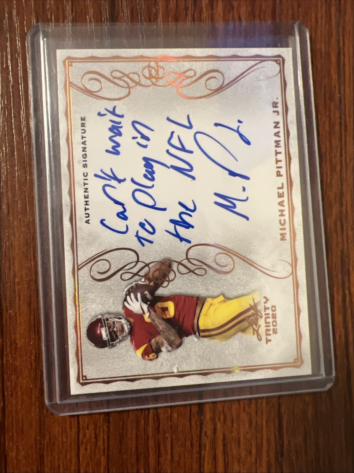 Michael Pittman Jr. Leaf Trinity Signatures #AMPJ Base