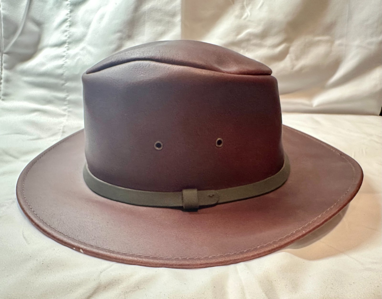 NWT Henschel Brown Leather Hat Size Extra Large L Cowboy Wes