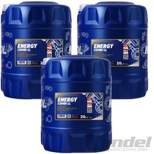 3x 20L MANNOL ENERGY COMBI LL 5W30 MOTORÖL LONGLIFE 3 passend für VW AUDI BMW