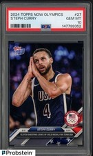 2024 Topps Now Olympics #27 Steph Curry Night Night PSA 10 GEM MINT