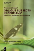 Oblique Subjects In Germanic | Their Status, History And Reconstruction | Buch