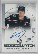 2024-25 Upper Deck SP Authentic Denton Mateychuk Future Watch Auto #DM 294/999