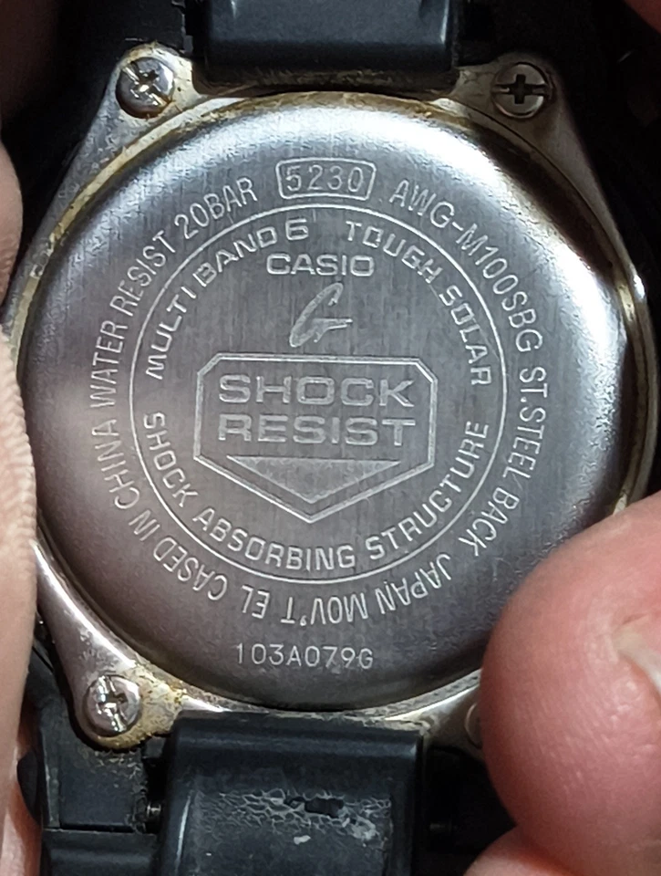 Reloj Hombre Casio G-Shock Multi Banda 5 Modelo 5230 AWG-M100SBG Foto 3 de 4