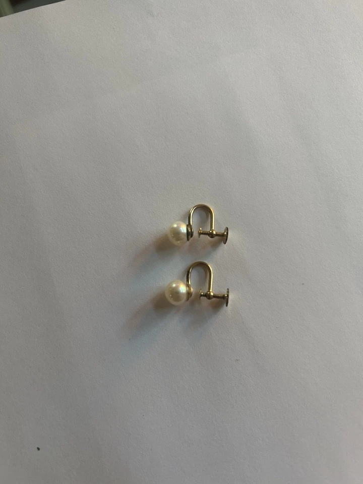 12K GF Pearl Earrings - Image 2 of 3