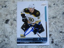 Boston Bruins Jakub Zboril Signed Autographed 2018-19 Upper Deck Young Guns Mint
