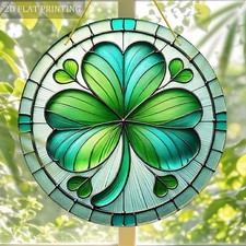2D Clover Acrylic Sun-catchers Lucky Decor St. Patrick's Home Decor Window Decor