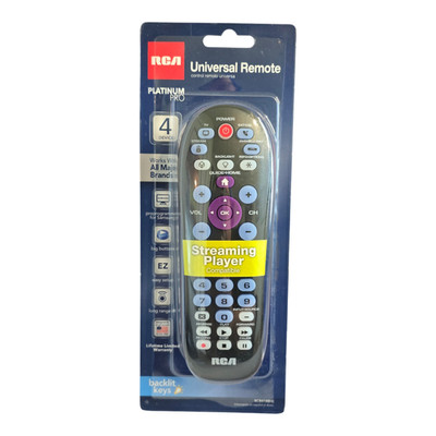 NEW Sealed! RCA Platinum Pro Universal 4-Device Remote Control RCR414BHE