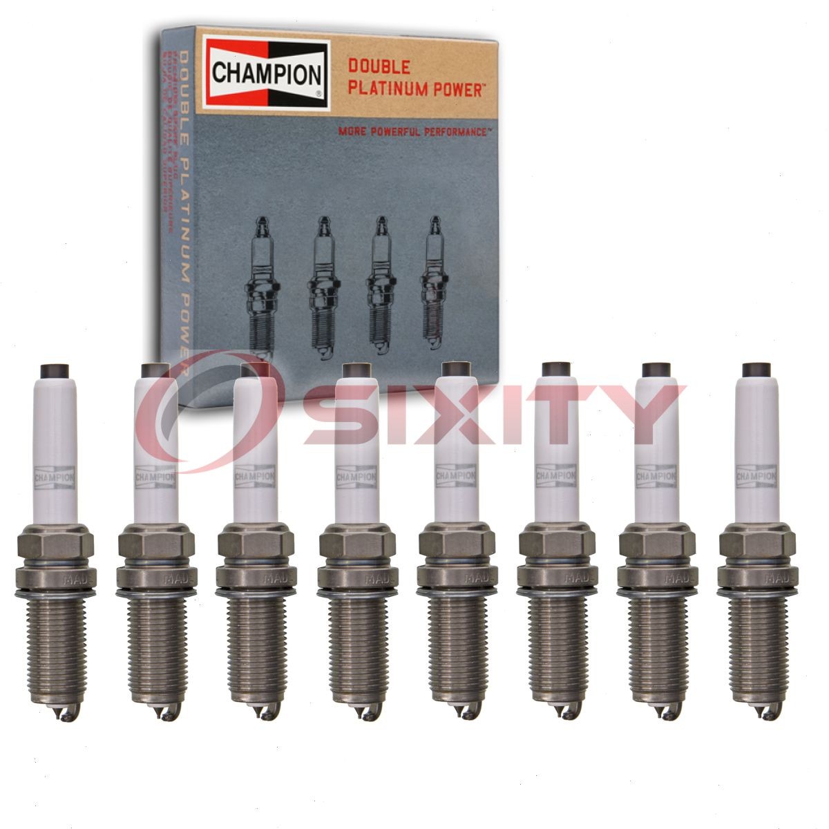 8 pc Champion Double Platinum Spark Plugs for 2013-2018 Audi S7 4.0L V8 jz