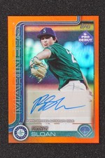 S10 2025 Topps - Ryan Sloan Orange Foil Auto /25 ACL Mariners #PD-48 (RC)