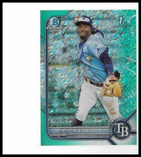 2022 Bowman #BCP-99 Alejandro Pie Chrome Prospects Aqua Shimmer Refractors #/125