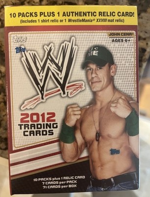 2012 Topps WWE EXCLUSIVE Factory Sealed 10 Pack Blaster Box WWE RELIC