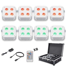 IR4 mini Wireless uplights 4x12W RGBWA UV 6in1 Wireless light For Wedding Party