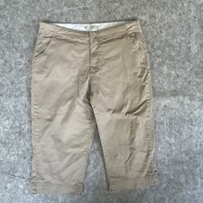 Riders by Lee Capri Jeans Women 16M 34 x 17 Khaki Denim Stretch Waist