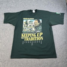 Vintage Green Bay Packers Shirt Mens XL Green Mike Holmgren Single Stitch 90s