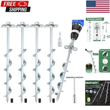 Heavy Duty Spiral Ground Anchors - 12.2 Screw-in Stakes for Tents, Dogs,