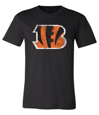 Cincinnati Bengals Distressed NFL Team logo shirt Youth - 6XL  Fast Ship 