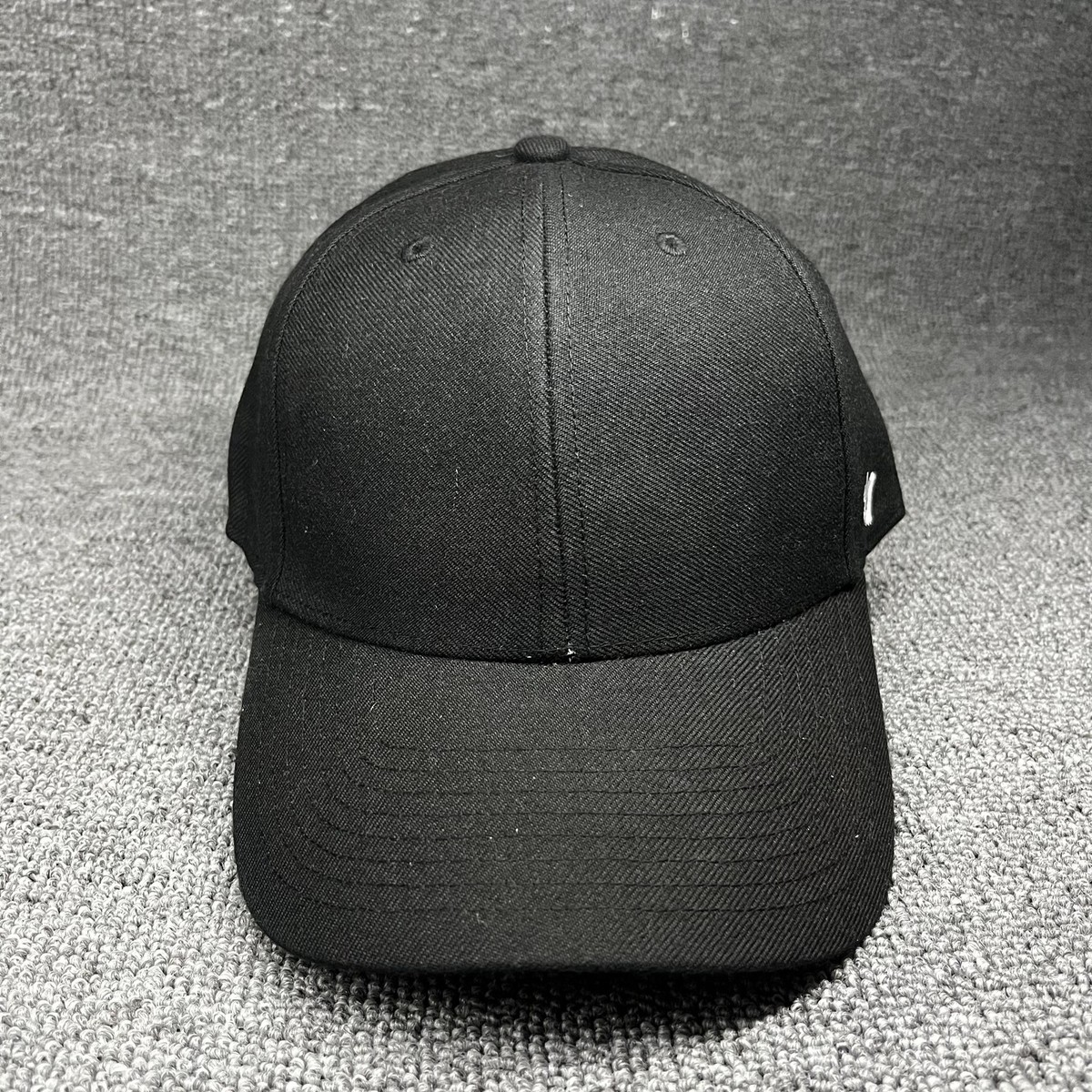 '47 Brand Blank MVP Adjustable Hat Black Structured Baseball Cap Gray Underbrim