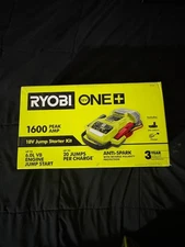 RYOBI ONE+ 18V Cordless 1600A Jump Starter with 2.0 Ah Battery and Charger