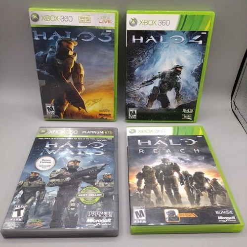Halo XBOX 360 Games Lot Halo 3, 4, Wars & Reach Complete CIB Tested