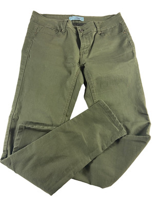 Wachsjeans Damen Stretch Jeans Grün Taille 30 Innenbein 28