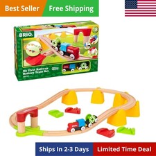 World - My First Railway Battery Operated Train Set  25 Piece Wood Train Set...