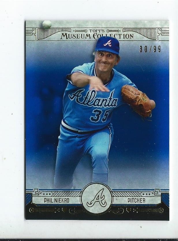 PHIL NIEKRO 2015 Museum Collection (30/99) BLUE Parallel *High Grade MINT *Sharp