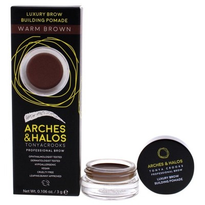 Arches and Halos Luxury Brow Building Pomade for Women - Warm Brown - 0.106 oz