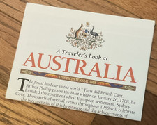 National Geographic February 1988 Map A Traveler's Look at Australia 1788 - 1988