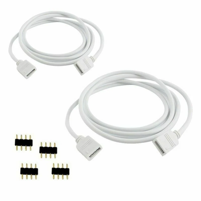4pin 5pin 30CM 1M 2.5M 5M led connector Extension Cable cord Wire with needle - Image 2 of 4