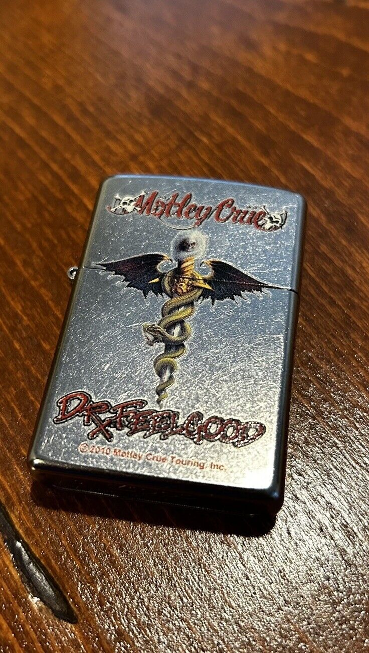 2010 Mötley Crüe Dr. Feelgood Zippo Lighter Pre Owned HTF