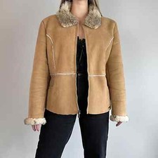 Vintage 90s Y2k Lei Penny Lane Style Faux Suede Jacket. As Is Sz Xl