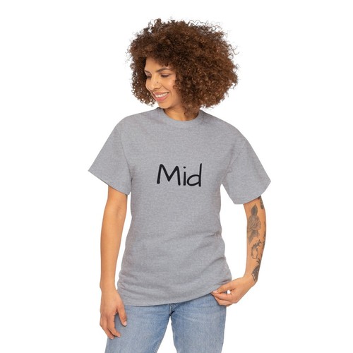 Mid Tee, Meme, Slang, Trendy Teen T-shirt, Cool, Stylish Unisex, Street Style - 第 20/37 張圖片