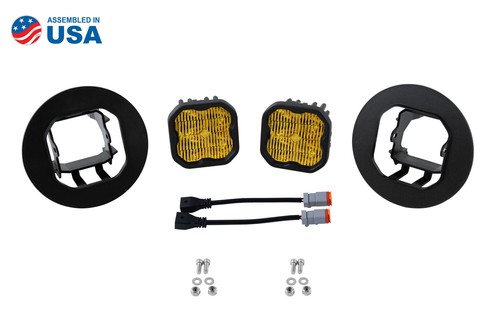 SS3 LED Fog Light Kit for 2007-2013 GMC Sierra Pro Yellow w/Backlight - Picture 2 of 16