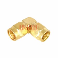 10PCS a Lot Gold Plated SMA Male to SMA Male 90 Degree Elbow Right Angle Adapter