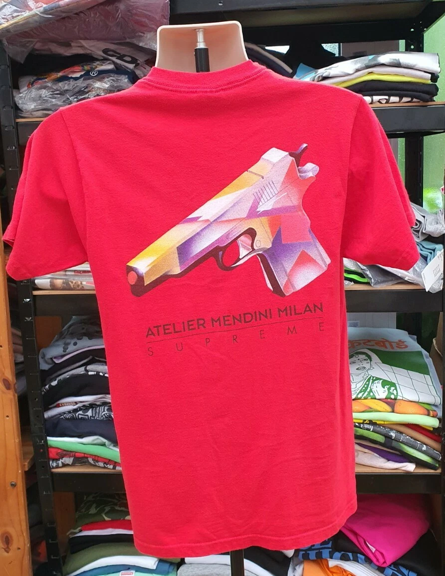 SS16 Supreme Mendini Gun red tee size M Medium T shirt Rare