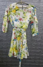 New Calvin Klein Printed Logo Long Sleeve Multicolor Dress Size XLarge