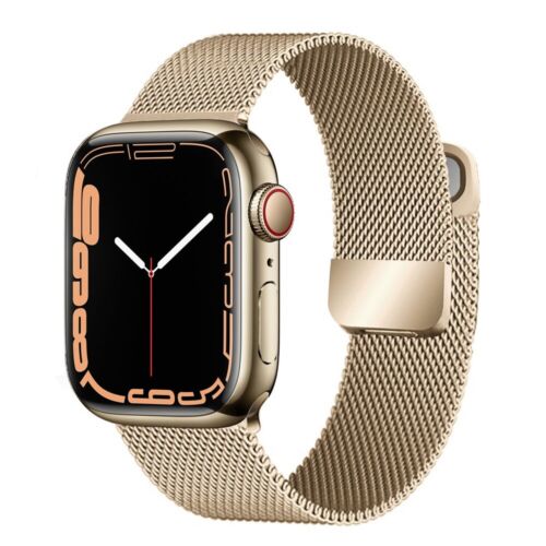 Banda de bucle Milanese para Apple Watch 7 6 5 SE correa de acero inoxidable iwatch 44 45 mm - Imagen 9 de 28