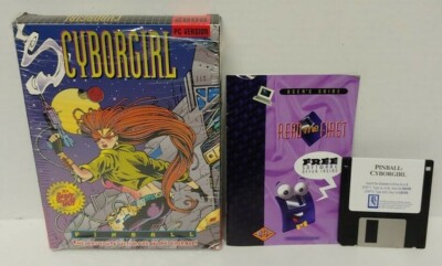 Vintage Cyborgirl PC Pinball Game 3.5 Disk 1994 B&N Software Big Box ...