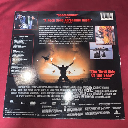 The Rock (1996) Widescreen Laserdisc - Sean Connery, Nicolas Cage, Ed Harris - Picture 2 of 7