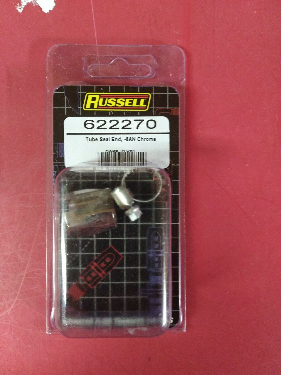 Russell #8 Tube Seal Hose End Chrome 622270 Russell #8 Tube Seal Hose End Chrome 622270