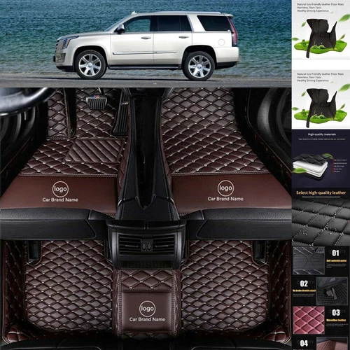 For Cadillac Escalade Car Floor Mats Luxury Custom Cargo Liners Mats Waterproof - Picture 10 of 33