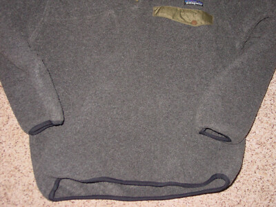 Mens Patagonia Synchilla Snap-T Fleece 25450 Grey Pullover Jacket