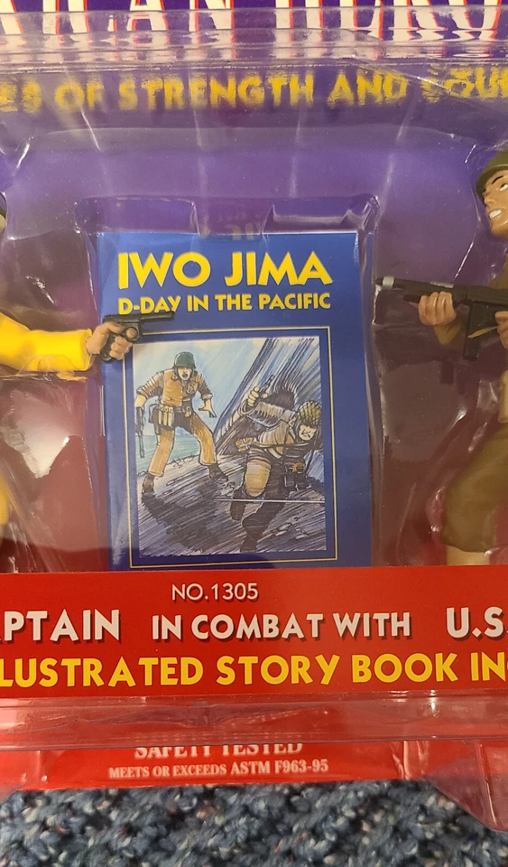 American Heroes US Marine / Japanese Captain Figures Iwo Jima D-Day Pacific New - Image 4 of 4
