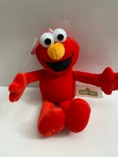 Sesame Street Elmo Plush Stuffed Animal 7" With Backpack Clip NWT Soft